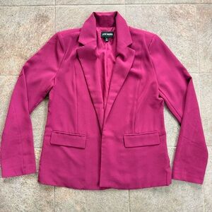 Steve Madden Fuchsia Open-Front Blazer Size Small